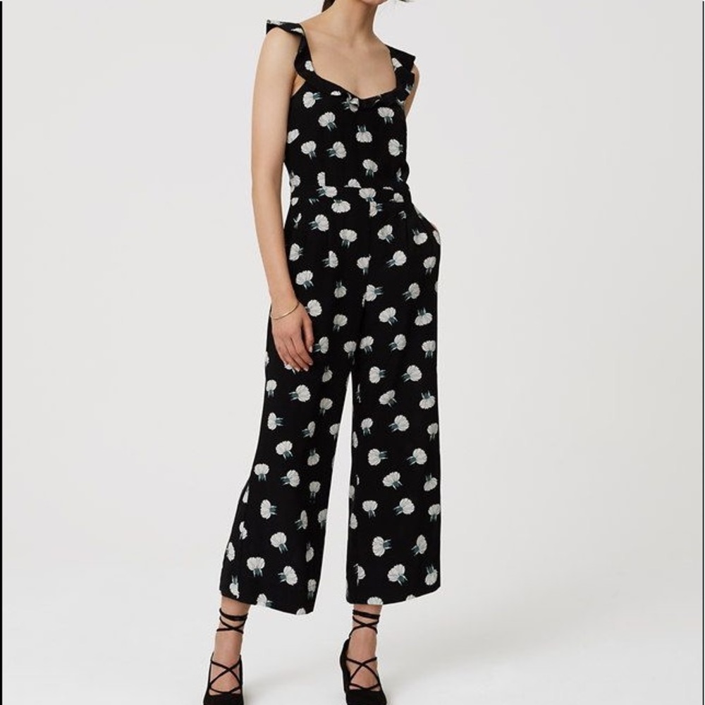 NWT LOFT Lotus Ruffle Jumpsuit